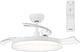 Philips led philips solr plafondventilator met led-lamp - 3 intrekbare bladen - diameter: 106cm - drie tinten wit licht (2700k 4000k 5500k) - dimbaar tot 10% - afstandsbediening - wit - 4500 lumen
