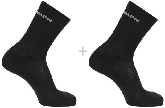 Salomon - evasion crew socks | 2-pack | sokken | maat m 39-41 - zwart 39-41