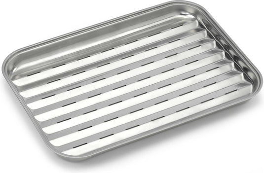 Barbecook herbruikbare grillpan - barbecuepan-grillpan-bbq schaal - rvs 34.5x24cm