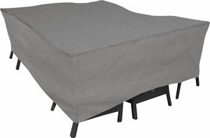 Eurotrail waterdichte hoes voor tuintafel met stoelen, cantonic 300x175x100cm, grijs