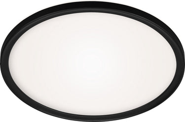 Briloner slim - led plafonniére - plafondlamp - 18w - wit-zwart - ø29.3cm