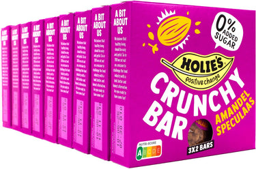 Holie's crunchy bar amandel speculaas - suikervrij en vegan - 3x2 repen