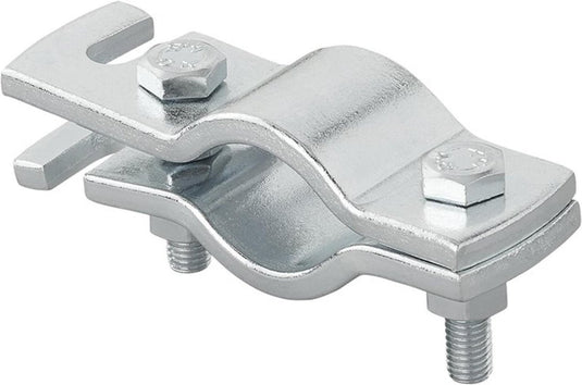 Proplus hulpkoppeling trekhaak - klemdeel met sleuf - inclusief bouten hulpkoppeling trekhaak – voor aanhanger en aanhangwagen – klemdeel met sleuf inclusief bouten – zilver