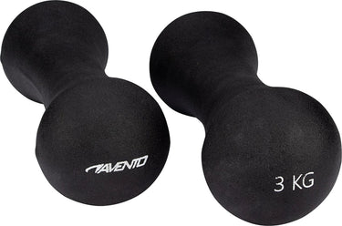 Avento handgewicht set - bone - 2x 3 kg - zwart