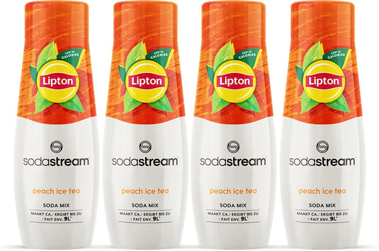Sodastream lipton ice tea peach siroop - 4 pack
