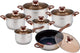 Kinghoff 1768 - pannenset - 12 delig - hoogwaardig rvs - thermische bodem
