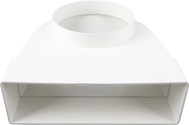 Starx overgangstuk haaks rond naar rechthoek 125 naar 204x60mm (45.709.33)