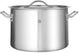 Hendi kookpan met deksel - roestvast staal met sandwichbodem - 14 liter - 30 cm diameter x 20 cm hoog - mat zilverkleurig - voor alle warmtebronnen, inductie