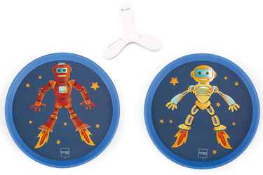 Scratch hand-disker duo - robot - met 1 magnetische disker - 3 jaar