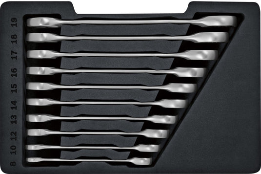Bosch professional ringsteeksleutelset met ratel 10-delig - 1600a02au0