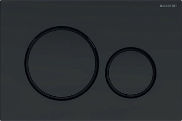 Geberit sigma20 bedieningsplaat - 2-toets spoeling - rond - mat zwart