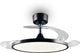 Rl live your light reality kasfjord - ventilator - zwart mat - incl. 1x smd 30 - licht apart schakelbaar - afstandsbediening - geintegreerde dimmer - traploos instelbare lichtkleur - plafondbevestiging - timer - zomer- en wintermodus - 6 snelheidsniveaus
