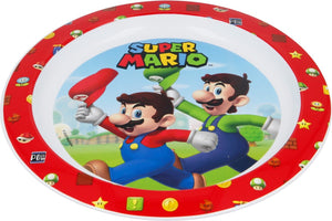 Stor bord super mario bros junior - rood wit - 22 cm