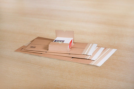 Raadhuis wikkelverpakking - 335x275x80mm - a4+ - bruin - 10 stuks