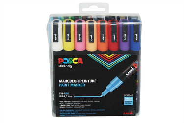 Posca uni stiften standard colors - 16 stiften - pc3m 0.9-1.3 mm lijn