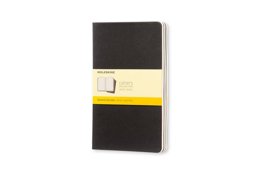Moleskine cahier journals - large - geruit - zwart - set van 3
