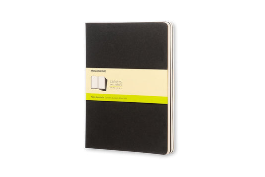 Moleskine cahier journals - extra large - blanco - zwart - set van 3
