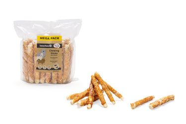 Beeztees kauwsticks met kip hondensnack - kauwsnack hond - volumevoordeel - 28 stuks - 15 cm