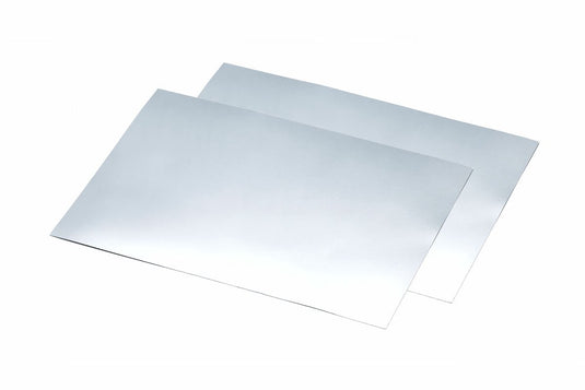 Tamiya modelbouwdecoratie - 87226 ultradunne aluminium sticker - 100x144mm - 0.01mm dik - 2 vellen folie