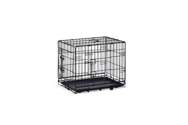 Beeztees hondenbench s - bench - 2 deuren - inklapbaar - zwart - 62x44,5x50 cm