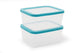 Day to day softseal voedselbewaardozen - set van 2 vershoudbakjes - bewaarbakjes met deksel - luchtdicht, lekvrij transparante voedselcontainers - bpa-vrije voedselopbergers - stapelbare vershouddozen - vaatwasbestendig - 2x 1600ml