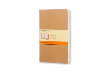 Moleskine cahier journals - large - gelinieerd - bruin - set van 3