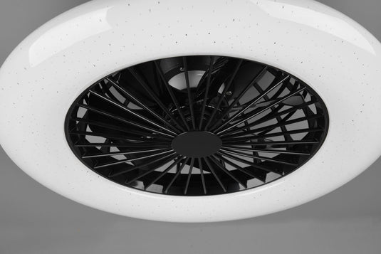 Rl live your light reality stralsund - plafondventilator - zwart mat - incl. 1x smd 30 w - licht apart schakelbaar - afstandsbediening - dimbaar - traploos instelbare lichtkleur - niet geschikt voor externe dimmer - geheugenfunctie - 3 snelheid - zomer- e