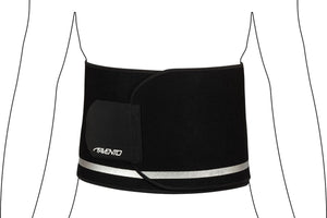 Avento sauna taille band - verstelbaar - zwart zilvergrijs - maat l xl