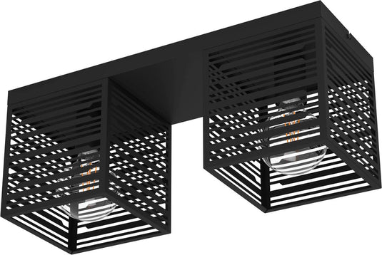 Eglo piedritas plafondlamp - e27 - 51,5 cm - zwart