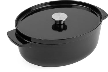 Kitchenaid braadpan 30cm - geëmailleerd gietijzer - onyx zwart - ovaal