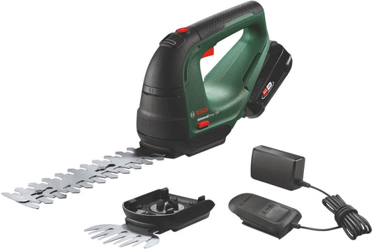 Bosch advancedshear 18v-10 accu buxus- en grasschaar - incl. buxusschaarmes (20 cm) en grasschaarmes (10 cm) - met 18 v accu en lader