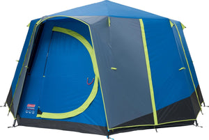 Coleman octagon 8 - familietent - 8 persoons - blauw lime