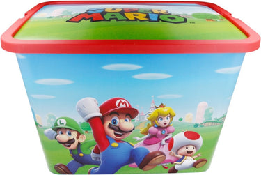 Stor opbergbox super mario 23 liter groen blauw rood