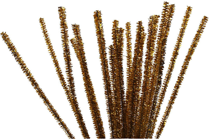 Afbeelding laden in galerijviewer, Creativ company chenille goud 30cm, 24st.
