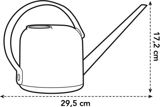 Elho b.for soft gieter 1.7 liter - gieters voor binnen - 100% recyclebaar - l31.3 x b13 x h17.2 cm - steengroen