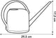 Elho b.for soft gieter 1.7 liter - gieters voor binnen - 100% recyclebaar - l31.3 x b13 x h17.2 cm - steengroen