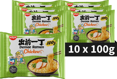 Nissin demae ramen - chicken noodles bowl - instant noedels - 10 stuks
