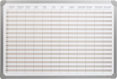 Desq jaarplanner 4123 metaal wit