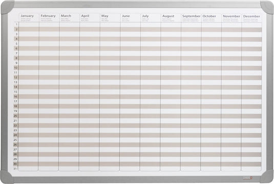 Desq jaarplanner 4123 metaal wit