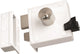 Nemef veiligheidsoplegslot type 4154 - skg** - links - doornmaat 50mm - inclusief veiligheidscilinder en veiligheidsrozet - geschikt voor deuren 38-42mm - staal - wit