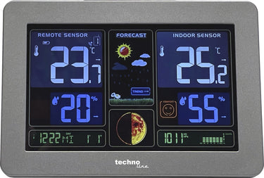 Technoline weerstation - ws 6469 - 159x109x23mm - zwart - met 1 buitensensor - tl-ws6469