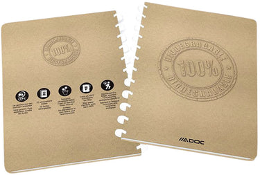 Adoc schrift bio a4 lijn 144pag 90gr kraft