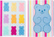 Kangaro schriften - b'log sweet candy - formaat a5 - met ruit 5mm - 2 stuks - met aarbeiengeur