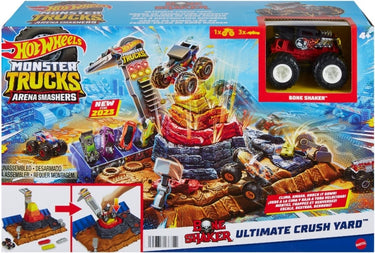 Mattel hot wheels arena smashers main event bone shaker's ultimate crush yard