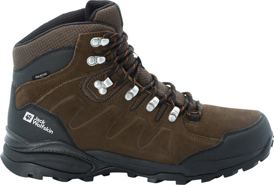 Jack wolfskin refugio texapore mid m heren wandelschoenen - brown phantom - maat 44