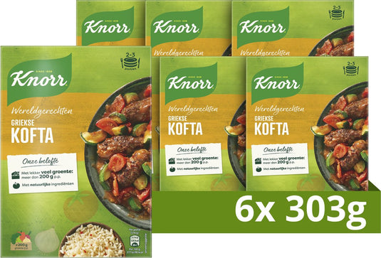Knorr wereldgerechten kofta - griekse - snel, makkelijk en met lekker veel groente - 6 x 303 g