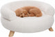 Flamingo hondenbed – sofa hond – sofa kat – deteno rond wit – 54 x 54 x 27 cm – houten pootjes