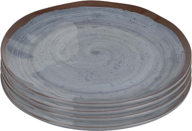 Bo-camp - dinerbord - halo - 4 stuks - melamine - grijs