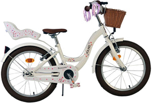 Volare blossom kinderfiets - meisjes - 18 inch - wit - twee handremmen