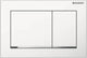 Geberit omega20 bedieningsplaat - 2-toets spoeling - vierkant - wit glans chroom wit
